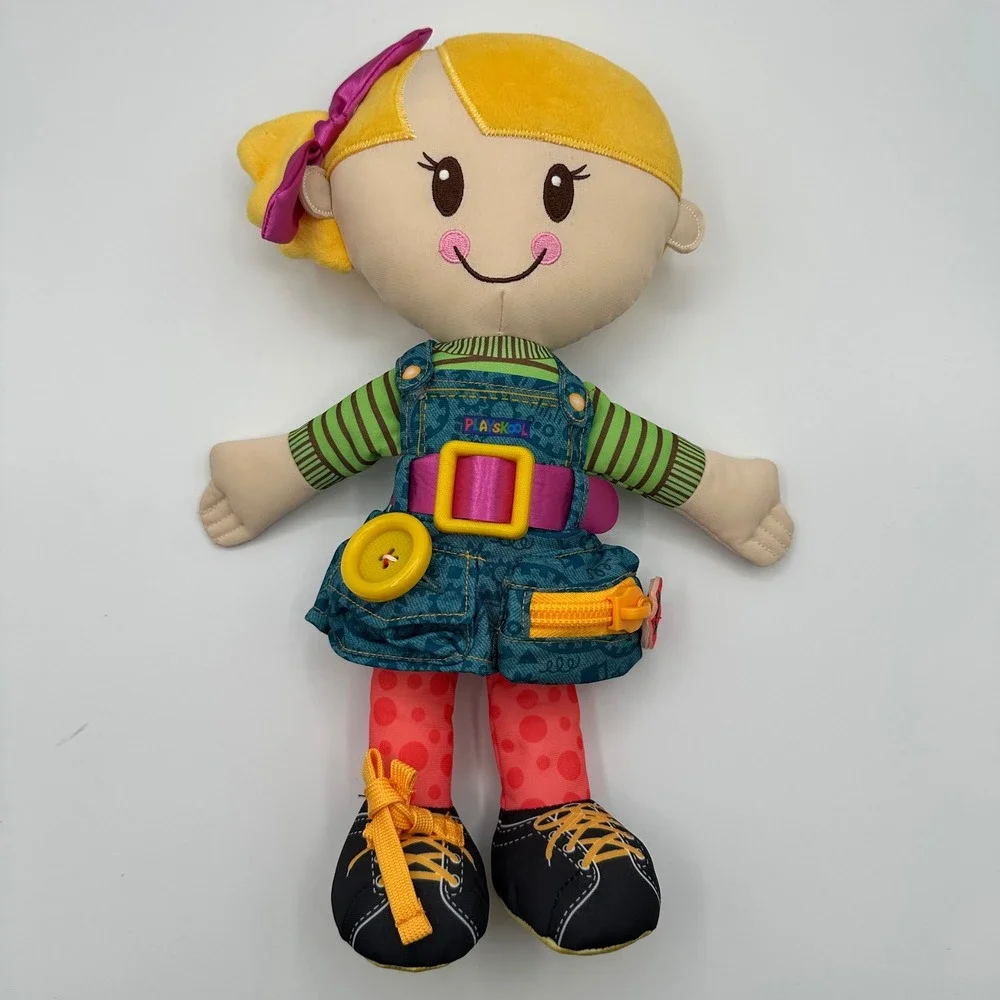 PLAYSKOOL HASBRO Dressy Bessy Learn To Dress Yourself Button Zipper Tie Buckle